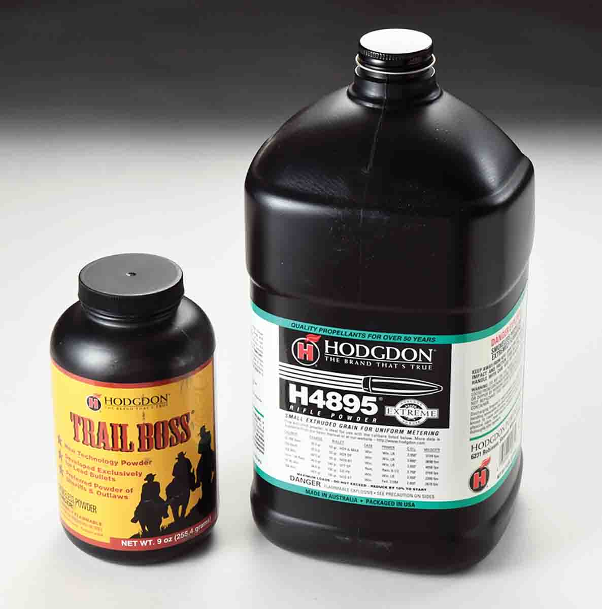 Hodgdon offers reduced load formulas for both of these propellants in many rifle cartridges. In a .22-250 Remington, Trail Boss works for very slow loads while H-4895 is for faster reduced loads. The two offer a very wide range of velocity options.